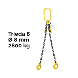 Dvoupramenný řetězový vazák, oko-2 hák,...